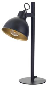 Zkušební stolní lampa, otočné stínítko černá/zlatá