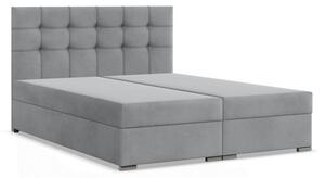 Manželská postel ELDA Velvet 140×200 cm světle šedá