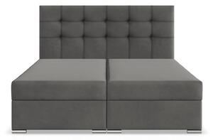 Manželská postel ELDA Velvet 140×200 cm šedá