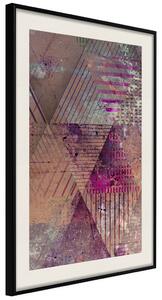 Artgeist Pink Patchwork II Velikosti (šířkaxvýška): 20x30, Finální vzhled: Černý rám s paspartou