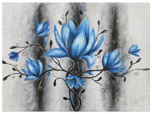 Ručně malovaný obraz Kytice modrých magnólií Rozměry: 70 x 100 cm