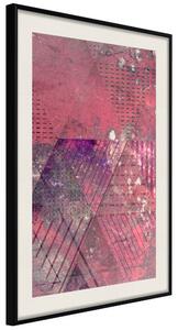 Artgeist Pink Patchwork III Velikosti (šířkaxvýška): 20x30, Finální vzhled: Černý rám s paspartou