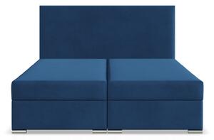 Manželská postel ZONZA Velvet 140×200 cm tmavě modrá