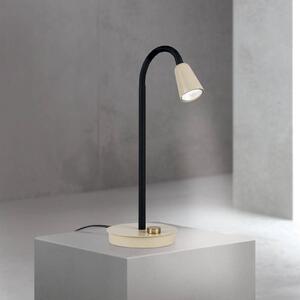 ORION Stolní lampa Dotty, khaki, výška 45 cm, podstavec, stmívač, GU10, stmívatelný, Krémová / jantar, Obývací pokoj / jídelna, kov, Moderní, Lampička na čtení