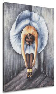 Ručně malovaný obraz Baletka v modrém Velikost: 70 x 100 cm