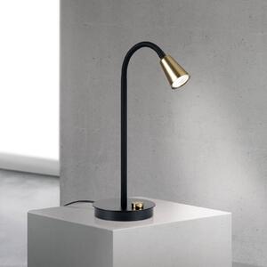 ORION Stolní lampa Dotty, mosaz, výška 45 cm, podstavec, stmívač, GU10, stmívatelný, Mosaz / zlato, Obývací pokoj / jídelna, kov, Moderní, Lampička na čtení