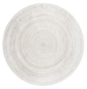 Hanse Home, Kusový koberec Jute Braided 106321 White kruh, 100x100 (průměr) kruh, bílá, chodba / předsíň