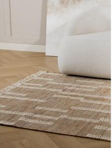 Ručně tkaný koberec z juty s třásněmi Kerala