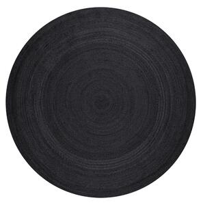 Hanse Home, Kusový koberec Jute Braided 106322 Black kruh, 200x200 (průměr) kruh, černá, chodba / předsíň
