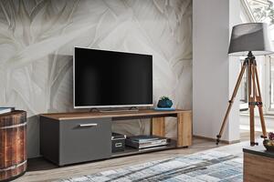 TV stolek BASILIE - černý / dub wotan
