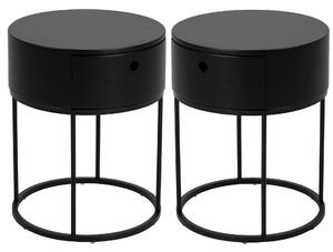 Noční stolek Mila II - set 2 ks Black