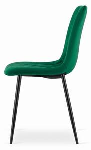 Sametová jídelní židle Verona zelená