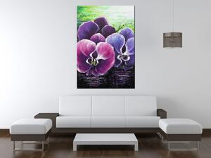 Ručně malovaný obraz Orchidea u potoka Rozměry: 70 x 100 cm