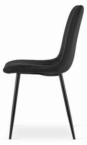 Sametová židle Verona černá