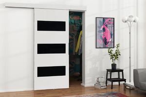 Posuvné interiérové dveře VIGRA 4 - 80 cm, černé / bílé
