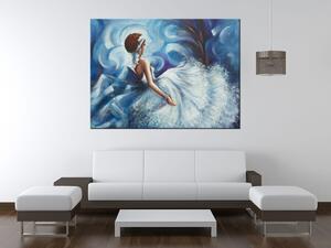 Ručně malovaný obraz Krásná žena během tance Rozměry: 100 x 70 cm