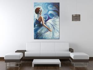 Ručně malovaný obraz Krásná žena během tance Rozměry: 120 x 80 cm