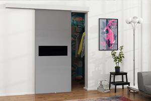 Posuvné interiérové dveře VIGRA 6 - 80 cm, černé / antracitové