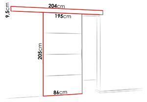 Posuvné interiérové dveře VIGRA 2 - 80 cm, antracitové