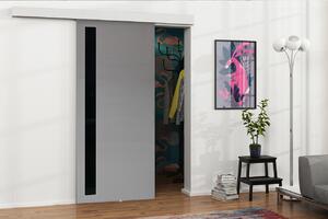 Posuvné interiérové dveře VIGRA 7 - 80 cm, černé / antracitové