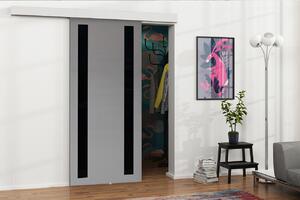 Posuvné interiérové dveře VIGRA 8 - 80 cm, černé / antracitové