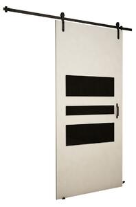 Posuvné interiérové dveře XAVIER 1 - 80 cm, černé / bílé