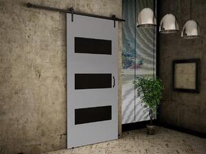 Posuvné interiérové dveře XAVIER 2 - 90 cm, černé / antracitové