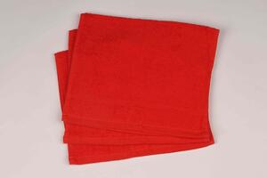 Měkoučký froté ručník Sofie. Rozměr ručníku je 30x50 cm. Barva červená
