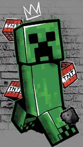 Osuška s motivem počítačové hry Minecraft Metro Art Creeper. Rozměr osušky je 70x140 cm