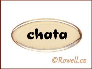 SD. Štítek zlatý 'chata'