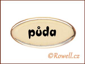 SD. Štítek zlatý 'půda'