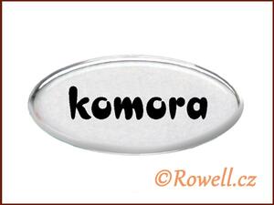 SD. Štítek stříbrný 'komora'