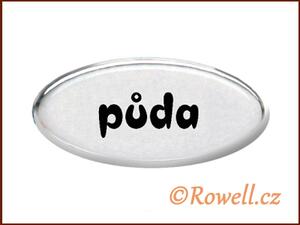 SD. Štítek stříbrný 'půda'