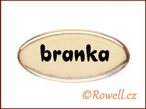SD. Štítek zlatý 'branka'