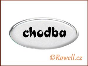 SD. Štítek stříbrný 'chodba'