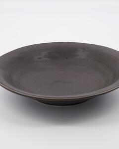 Hluboký talíř rusto tmavě šedý