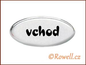 SD. Štítek stříbrný 'vchod'