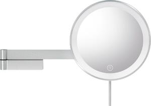 Zvětšovací kosmetické zrcátko 5x Linea s LED podsvícením nástěnné stříbrné