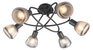 TRIO 662800632 TARIFA stropní svítidlo D590mm 6xE14 černá matná