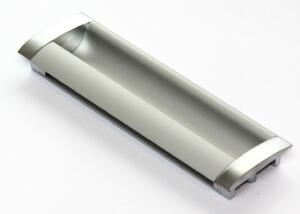 Nábytková úchytka typ CLuz10 Rozteč : 128mm Povrch : satén chrom | Vesaky-uchytky.cz