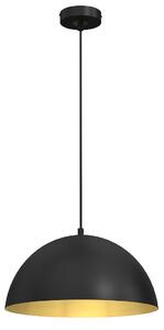 Závěsné svítidlo Beta, 1x zlaté/černé kovové stínítko, (fi 35cm), b