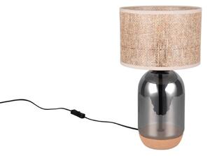 TRIO 564990157 TARA stolní lampa V430mm 1xE27 chromová, přírodní