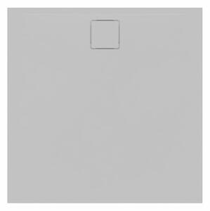 Sprchová vanička čtvercová SAT Vision 90x90 cm litý mramor šedá SATSVVI90QS