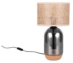 TRIO 564990157 TARA stolní lampa V430mm 1xE27 chromová, přírodní