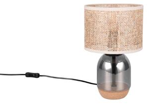TRIO 564900157 TARA stolní lampička V320mm 1xE27 chromová, přírodní