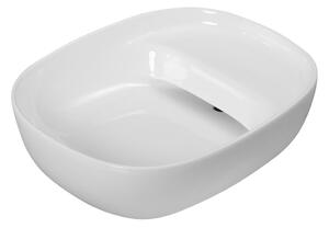 Invena Elara, umyvadlo na desku 460x370x135 mm, bílá lesklá, INV-CE-03-P46-Y