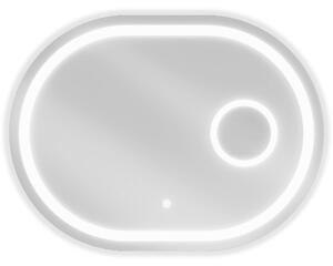 Mexen Umba podsvícené koupelnové zrcadlo s kosmetickým zrcátkem 100 x 80 cm, LED 6000K, protizamlžovací