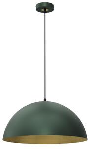 Závesné svietidlo Beta, 1x zlaté/zelené kovové tienidlo, (fi 45cm), gr/g