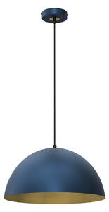 Závesné svietidlo Beta, 1x zlaté/tmavomodré kovové tienidlo, (fi 35cm), db/g