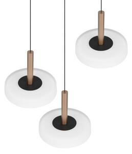 TRIO 354930365 CELESTE závěsné svítidlo D350mm SMD LED 3x7,5W/750lm 3000K černá, kávová, switchdimmer